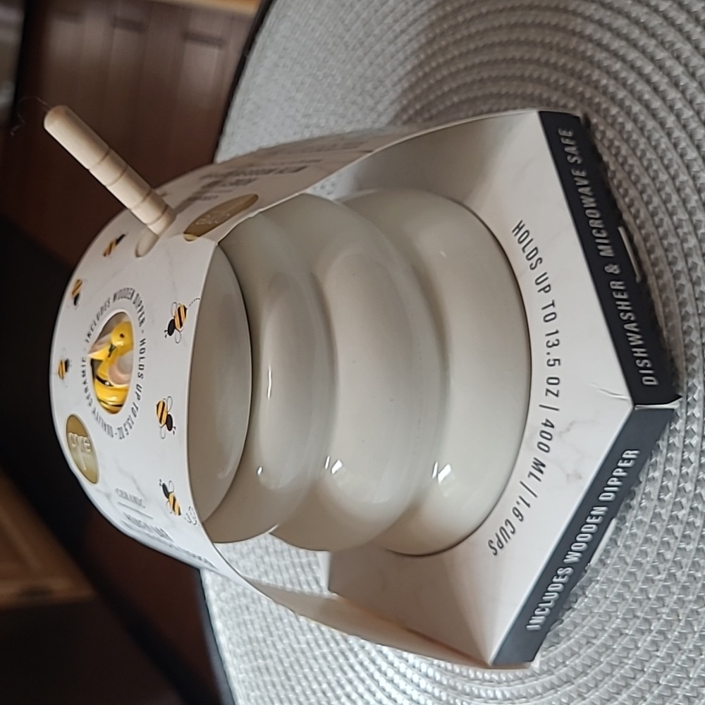 Honey Jar with Wooden Dipper